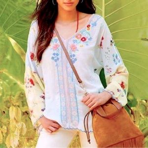 Johnny Was Vervaine Embroidered Blouse